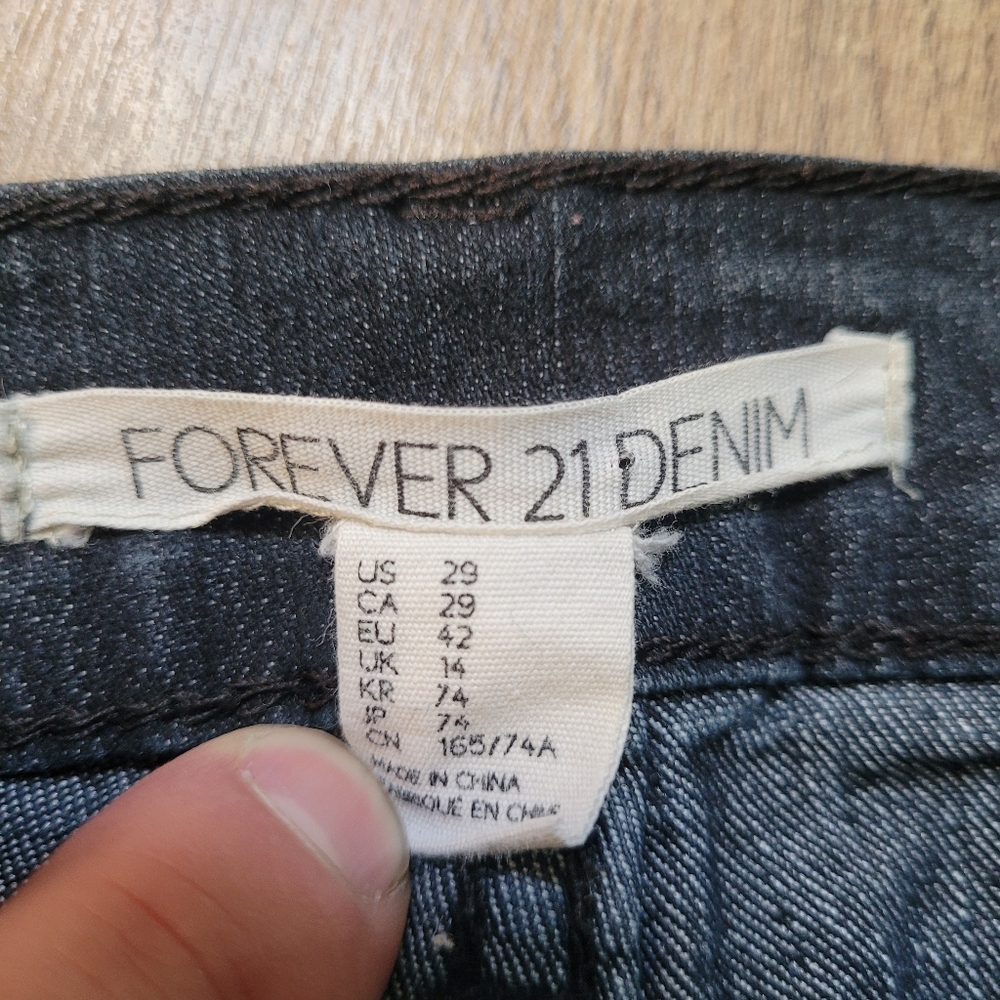 Forever 21 Denim Women's Black Jeans Size 29 - Picture 3 of 7